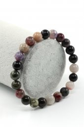 Turmalin Doğal Taş Bileklik 8 mm Küre Kesim thumbnail 1