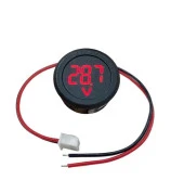 Voltmetre DC 4-100V Led Dijital Ekran Dairesel - Kırmızı - 1