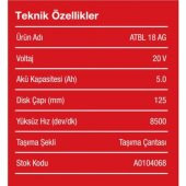 ATTLAS PRO ATBL 18 AG 502C 20V AKÜLÜ AVUÇ TAŞLAMA - 3
