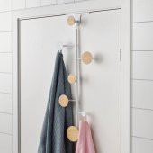 Kapı Askısı, Beyaz-Huş MeridyenDukkan 99x28 cm Banyo-Ardiye Alanı Düzenleyici - 3