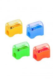 Kalemtraş Tek Bıçaklı Sandık Şekilli 4 Adet Kalemtıraş Küçük Tek Bıçaklı 4 Renk - 1