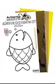 Alüminyum Folyo Kabartma Seti 20x30 cm Deney Malzemesi 1 Paket Aliminyum Folyo Seti Kabartma - 10
