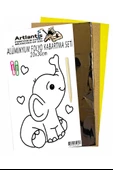 Alüminyum Folyo Kabartma Seti 20x30 cm Deney Malzemesi 1 Paket Aliminyum Folyo Seti Kabartma - 1