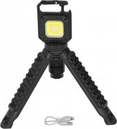 Gold Silver Tripodlu Şarj Edilebilir Mini LED Anahtarlık El Feneri - 1