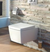 Vitra Metropole Rim-Ex Beyaz Kanalsız Asma Klozet Ve Yavaş Kapanır Kapak 7672B003-0559 - 2