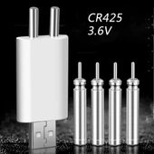 CR425 3V Şarjlı Pil ve 2 Girişli Usb Şarj Aleti - 3