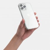 FitCase iPhone 15 Pro Kılıf Kamera Korumalı Silikon Şeffaf Arka Kapak - 4