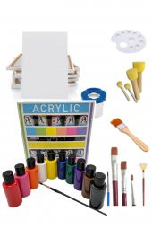 Akrilik Boya, Tuval 35x50, Boyama, Hobi Seti Full Malzeme - 1