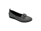 Zerhan 3360 Kadın Platin Tokalı Pırıltılı Babet Ayakkabı thumbnail 2