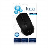 Inca Usb Siyah Kablolu Optik Mouse - 1