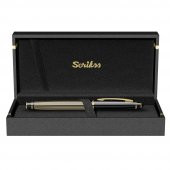 Scrikss Noble 35L Çizgi Desenli Dolma Kalem Siyah Altın - 2