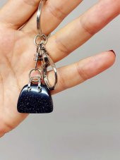 Çanta Şekilli Lacivert Yıldız Taşı AnahtarlıkKolye Ucu - 5