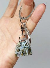 Çanta Şekilli Hint Akik Taşı AnahtarlıkKolye Ucu - 3