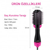 One Step Saç Şekillendirici ve Saç Düzleştirici Fön Tarağı - 8