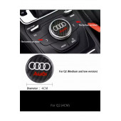 AUDI Q2 MODELİ 40 MM MULTIMEDYA DÜĞMESİ ÜZERİNE DAMLA STICKER thumbnail 1