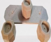 Hobi Adn 90247 Dekoratif Sekizgen Mumluk Ahşap MDF HAM CNC Kesim MODEL El Yapım - 1