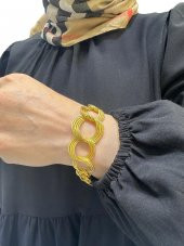 Süzme Samanyolu 14 Ayar Altın Bileklik - 3