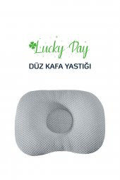 Kafa Yastığı Gri Bebek Kafa Yastığı, Düz Kafa Yastık, Bebek Yastığı, Organik Pamuk Kumaş - 3