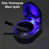 Polham Led Işıklı Kapaklı Yapışkanlı Araç İçi Küllük Araç Küllük Tablası - 2