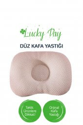 Kafa Yastığı Bej Bebek Kafa Yastığı, Düz Kafa Yastık, Bebek Yastığı, Organik Pamuk Kumaş - 1