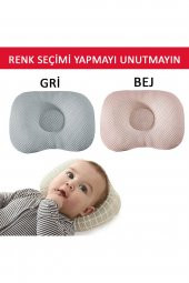 Kafa Yastığı Bej Bebek Kafa Yastığı, Düz Kafa Yastık, Bebek Yastığı, Organik Pamuk Kumaş - 6