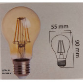 Osaka Light 4Watt Bal Rengi E27Duylu 2500Kelvin Gold Flamanlı Rustik Led 420Lümen Ampul A++Enerji - 2
