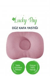 Kafa Yastığı Pembe Bebek Kafa Yastığı, Düz Kafa Yastık, Bebek Yastığı, Organik Pamuk Kumaş - 1