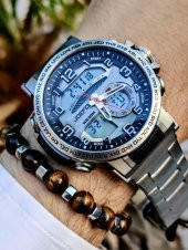 Joefox Digital & Analog Kronometre+Takvim+Alarm+Aydınlatma Erkek Kol Saati +Bileklik JOE-012-A - 2