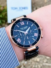 NSTJ.1.1153.04 Tom Jones Celik Renk Atmaz Kordon İç Fonksiyonları Aktif 3Atm Su Geçirmez Kol Saati thumbnail 1