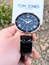 NSTJ.1.1153.04 Tom Jones Celik Renk Atmaz Kordon İç Fonksiyonları Aktif 3Atm Su Geçirmez Kol Saati thumbnail 2