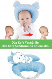 Lüx Emzirme Yastığı Emzirme Minderi Mavi Emzirme Destekleyici Yastık Bebek oturma destek minderi - 4