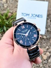 NSTJ.1.1153.04 Tom Jones Celik Renk Atmaz Kordon İç Fonksiyonları Aktif 3Atm Su Geçirmez Kol Saati thumbnail 3