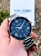 NSTJ.1.1153.04 Tom Jones Celik Renk Atmaz Kordon İç Fonksiyonları Aktif 3Atm Su Geçirmez Kol Saati thumbnail 7