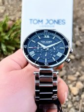 NSTJ.1.1153.04 Tom Jones Celik Renk Atmaz Kordon İç Fonksiyonları Aktif 3Atm Su Geçirmez Kol Saati thumbnail 8