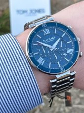 NSTJ.1.1153.04 Tom Jones Celik Renk Atmaz Kordon İç Fonksiyonları Aktif 3Atm Su Geçirmez Kol Saati thumbnail 9