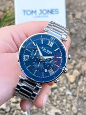 NSTJ.1.1153.04 Tom Jones Celik Renk Atmaz Kordon İç Fonksiyonları Aktif 3Atm Su Geçirmez Kol Saati thumbnail 10