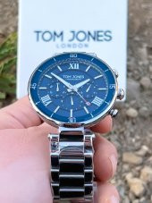 NSTJ.1.1153.04 Tom Jones Celik Renk Atmaz Kordon İç Fonksiyonları Aktif 3Atm Su Geçirmez Kol Saati thumbnail 12