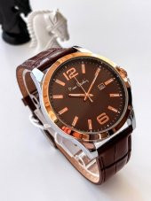 800411F10K Pierre Cardin Deri Kordon Erkek Kol Saati 30 Mt Su Gecirmez + Kaplan Gözü Bileklik thumbnail 3