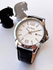 800411f09SB Pierre Cardin Deri Kordon Erkek Kol Saati 30 Mt Su Gecirmez + Kaplan Gözü Bileklik thumbnail 3