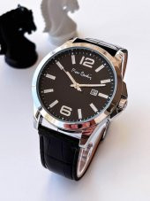 800411F08SY Pierre Cardin Deri Kordon Erkek Kol Saati 30 Mt Su Gecirmez + Kaplan Gözü Bileklik thumbnail 3