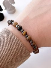 800411F08SY Pierre Cardin Deri Kordon Erkek Kol Saati 30 Mt Su Gecirmez + Kaplan Gözü Bileklik thumbnail 4