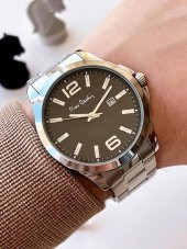 800411F01I Pierre Cardin Çelik Kordon Erkek Kol Saati 30 Mt Su Gecirmez + Doğal Taş Bileklik Hediye - 1