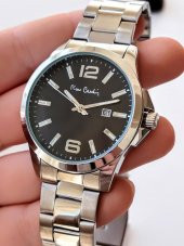 800411F01I Pierre Cardin Çelik Kordon Erkek Kol Saati 30 Mt Su Gecirmez + Doğal Taş Bileklik Hediye - 2
