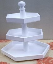 Hobi Adn 90248 Dekoratif Sunumluk Kuruyemişlik MDF Parlak Beyaz MODEL El Yapım - 7