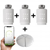 Bilicra Akıllı Isıtma Seti - 3 x S-Warm Akıllı Termostatik Radyatör Vanası ve 1 x Link Zigbee Gateway - 1