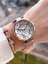 NS.891.291 Tom Jones Çelik Kordon Renk Atmaz 30 Mt Su Geçirmez Kadın Kol Saati - 1