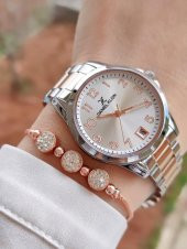 DKE.1.10267-6 Daniel Klein Çelik Kordon 30 Mt Suya Dayanıklı Kadın Kol Saati+Bileklik thumbnail 1