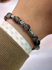 Doğal Taş Unisex Azurit,Hematit,Taşı Doğaltaş Bileklik - 1