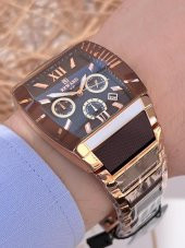 A141132 Reward  İyon Kaplama Kasa Deri Kordon 3 Atm Suya Dayaknıklı Erkek Kol Saati thumbnail 2