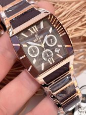 A141132 Reward  İyon Kaplama Kasa Deri Kordon 3 Atm Suya Dayaknıklı Erkek Kol Saati thumbnail 3